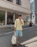 Bureau Linen Bermuda Denim Pants