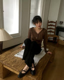 Golds Heart Button Pocket Hooded Knit