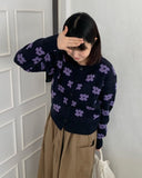 Moheb Flower Knit Cardigan