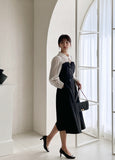 Serindy Collar Trench Color Matching One Piece