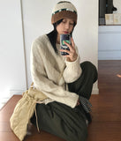 RIBBON KNITTING BUCKET HAT