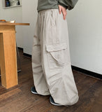 [unisex] Natty Banding Parachute Dekki Wide Cargo Pants