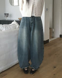 Gent Curve Balloon Wide Denim Pants