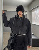 Denim Pad Crop Rider Jacket