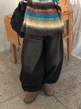 Hoam Balloon Wide Denim Brushed Pants
