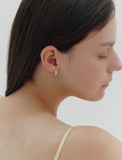 Essence Heart Bezel Tennis One-Touch Earrings