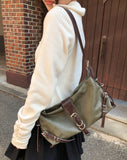 Kuel Strap Buckle Point Shoulder Bag