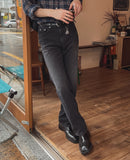 Cheek Black Washing Bootcut Denim