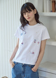 Mushroom Stitch Crop Short Sleeve Tee