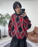 Laken faded argyle knit