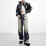Lilnen washing denim pants