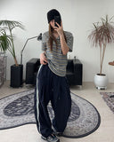Roan Striped Henley Neck Short Sleeve Tee