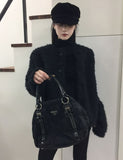 Puff Over Boucle Cardigan