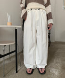 Recon Color Cotton String Wide Pants