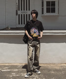 Demo Washing Gray Denim Pants
