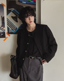 Folding tweed jacket
