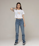 Ribbon Ballerina Logo Cropped Short Sleeve Tee