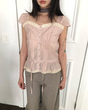 Aileen Frill Sleeveless Blouse