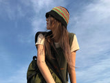 RAINBOW KNITTING BUCKET HAT
