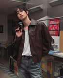 Shane Curved Leather Jacket