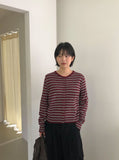 Schumank Stripe Round Knit Cardigan