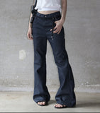Non-fade raw denim bootcut