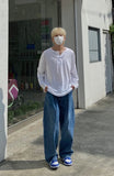 Henry Neck Silket Loose T-Shirt