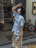 Clean Stripe Two Pocket Short Sleeve Shirt