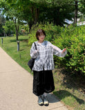 Dyosu Summer Check Hood Wind Jumper