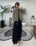 Loose Washed Biker Jacket