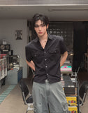 NT Nylon Two-Pocket Snap Short Sleeve Shirt