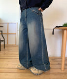 Sandini washing wide denim pants