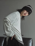 Zite Layered Stripe Damage Knit
