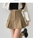 Pleats Underpants A-line Skirt Pants
