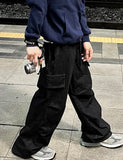London wide banding cargo denim pants