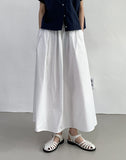 Call banding flare long skirt