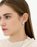 Plump Twist Silver (W) One-Touch Earrings S