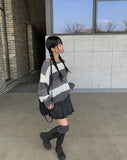 Kanko Two-Pocket Black Denim Mini Skirt