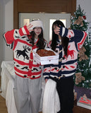 Holiday Nordic Toggle Knit Cardigan