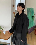 Hipna collar button short coat