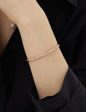 Essence Silver Moissanite Full Pave Slim Bangle