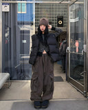 Top Washed Big Pocket Cargo Sweatpants