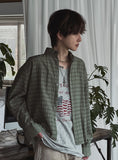 Crudy wrinkle check shirt