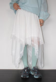 UNBAL LACE LONG SKIRT