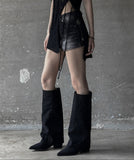 Studded Black Short Denim