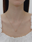 Ice Cushion Silver Necklace