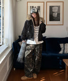 Ber 4-pin tuck camo balloon training pants