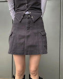 Cinder Cargo Mini Skirt