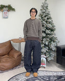 Lao Henley Neck Knit Long Sleeve