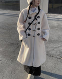Pugeun fleece duffel coat
